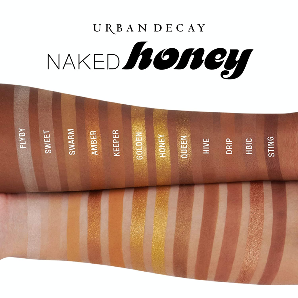 URBAN DECAY Naked Honey Eyeshadow Palette with 12 Golden Neutral Shades and Ultra-Blendable, Rich Colors with Velvety Texture