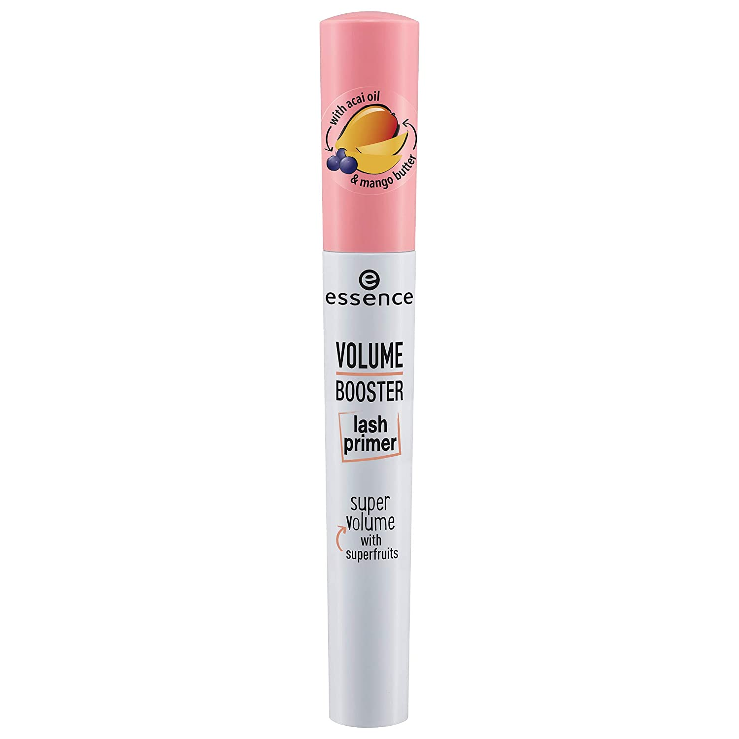 The essence volume booster lash primer is the perfect partner to your favorite mascara. This mascara primers is infused with acai oil and mango butter for nutured & conditioned lashes. Use this primer not only to achieve volume, but to create a moisturizing shield around each lash so your mascara clings to the formula, leaving your lashes beneath protected from damage. 