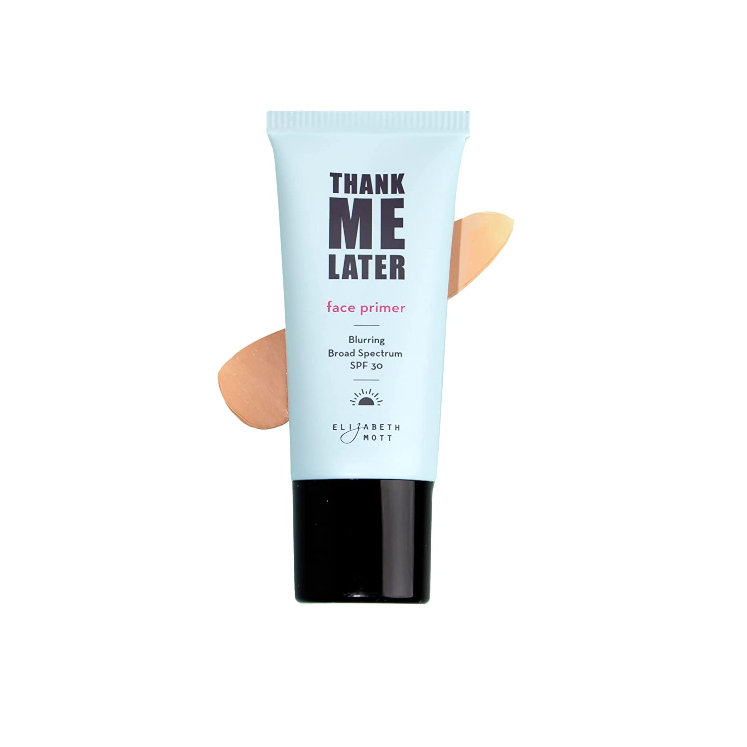 Elizabeth Mott Thank Me Later Blurring Face Primer with SPF30 that Sun Protection All Day Makeup Wear Pore Minimizing, Softens Fine Lines and Wrinkles for Velvet Skin Great For All Ages, 30mL