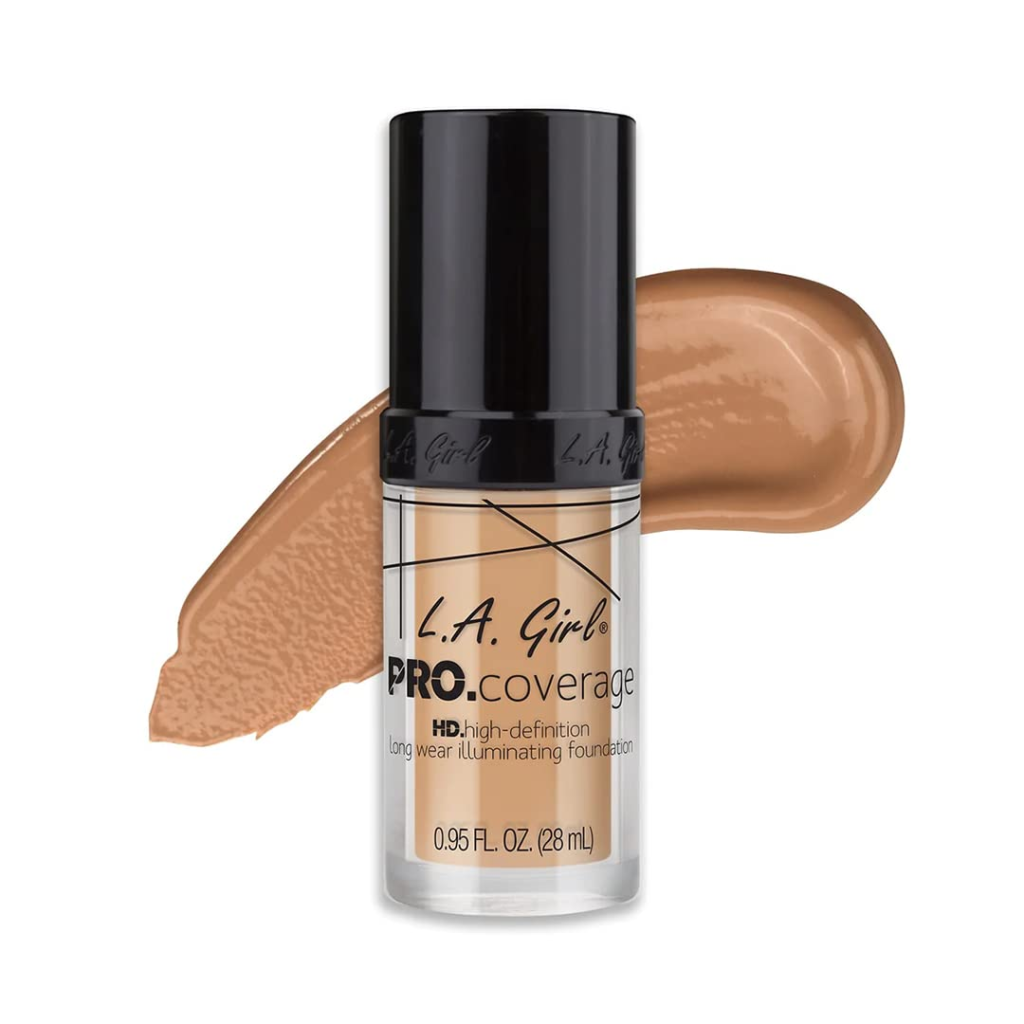 L.A. Girl Cosmetics Pro Coverage Illuminating Foundation is one of the best full coverage drugstore foundation for all type of skin, either you have dry skin, oily skin or combination skin