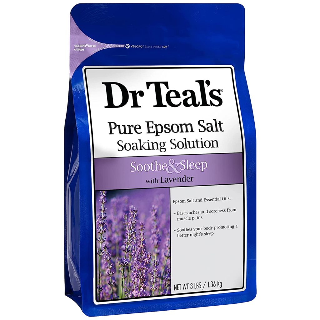 Dr. Teal's Epsom Salt Bath Soaking Solution made with pure epsum salt