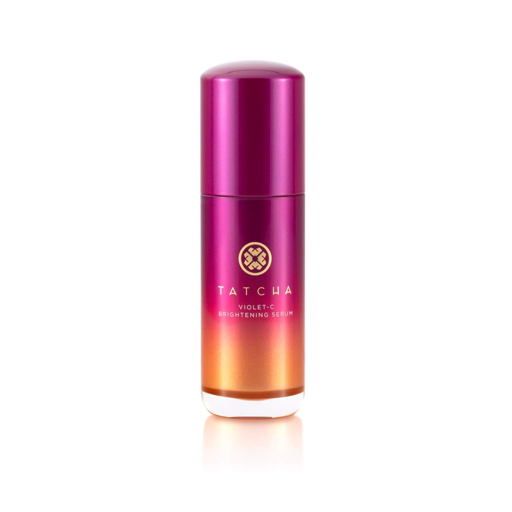 Tatcha Violet-C Brightening Serum has two forms of vitamin C and is stabilized by antioxidant-rich Japanese beautyberry, helping to reveal brighter skin and a more translucent, healthy glow.