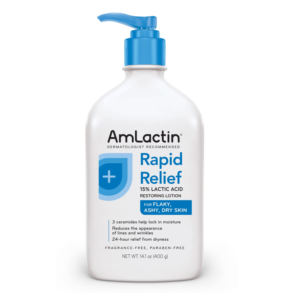 AmLactin Rapid Relief Restoring Lotion has a lightweight and non-greasy formula that absorbs quickly into the skin, leaving it feeling soft and hydrated