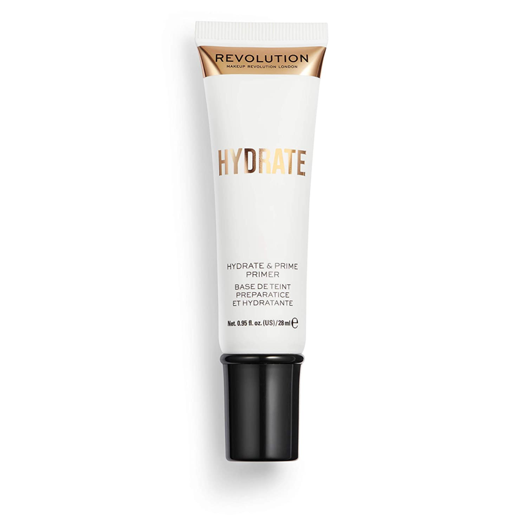 Makeup Revolution Hydrate Primer Blur and prep the skin for makeup application with the Revolution Hydrate Primer; This primer is the perfect skin pick me up 