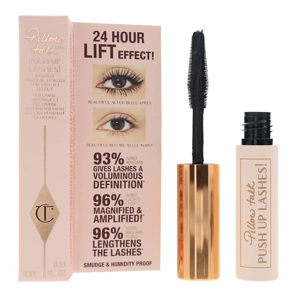 Charlotte Tilbury Pillow Talk Push Up Lashes Mascara Duo gives lashes instant and long-lasting volume.