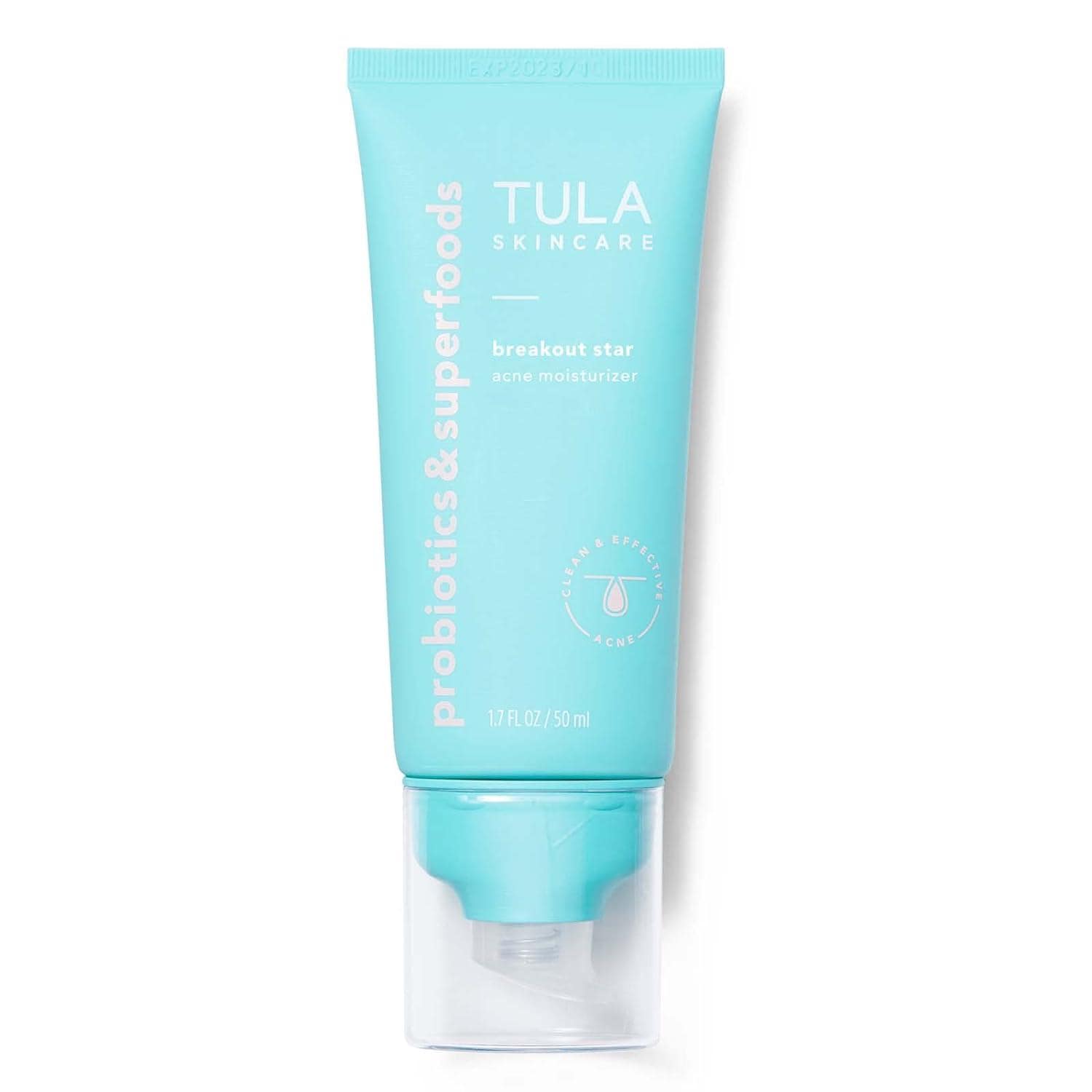 This hydrating acne skincare product features anti-inflammatory salicylic acid, is non-comedogenic to prevent pore clogging, and is packaged in an airtight container for product preservation.