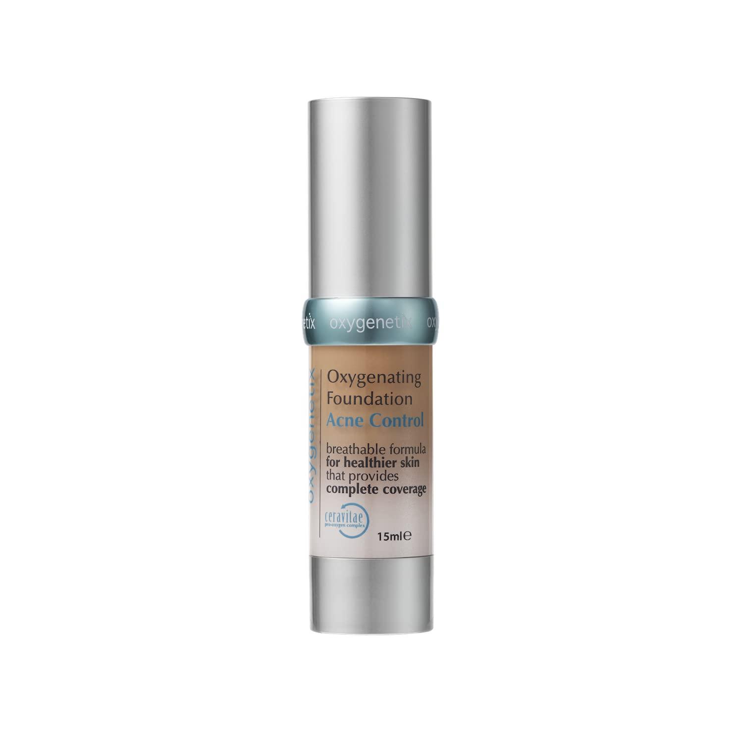 Oxygenetix Oxygenating Acne Control Foundation is a lightweight and breathable cream enriched with 2.0% Salicylic Acid.