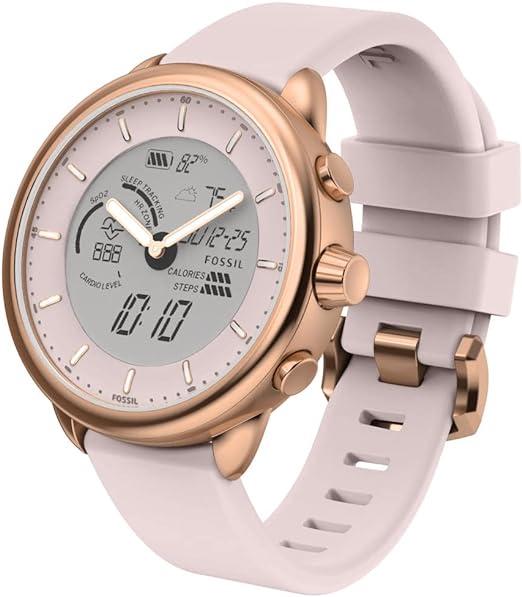 The Fossil Hybrid Smartwatch HR Charter Blush Silicone is my stylish tech companion. Its classic design seamlessly integrates essential smart features, proving that fashion-forward smartwatches exist. An excellent Christmas gift for girls under $200 with a taste for a stylish lifestyle.
