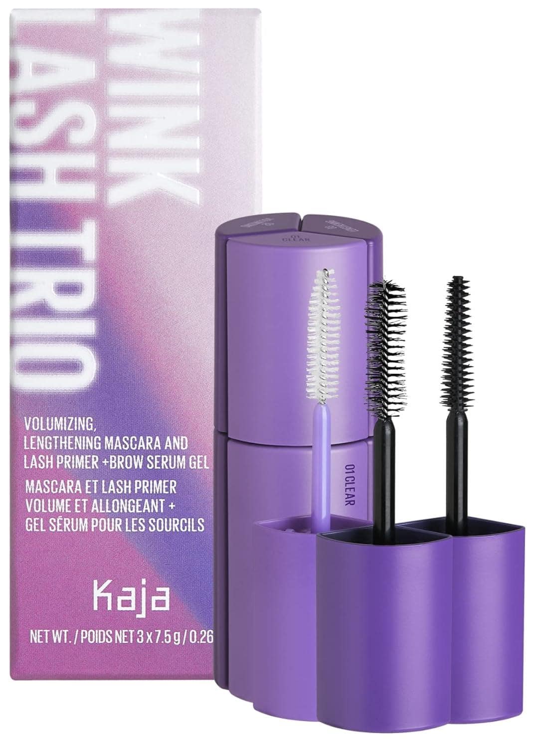 Opting for Kaja's mascara trio has proven to be my go-to solution, featuring a clear primer, a lengthening mascara, and a volumizing mascara—an all-in-one choice for the best mascara for length and volume in my collection.