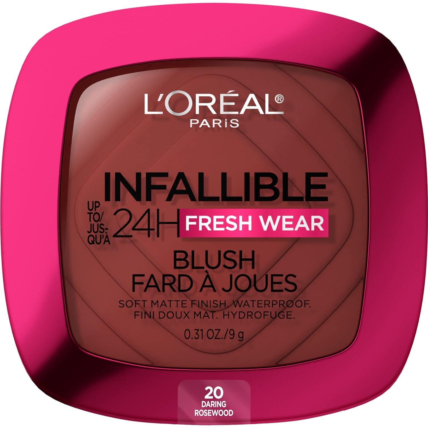 L'Oréal Infallible 24H Fresh Wear Soft Matte Blush brings a matte formula that won't age your skin, providing an elegant, transfer-proof, and water-resistant blush experience for a blissful touch.