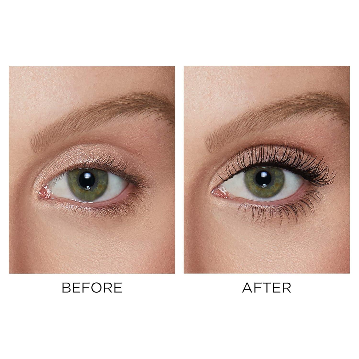 Before-after after applying hourglass Smudge-proof mascara