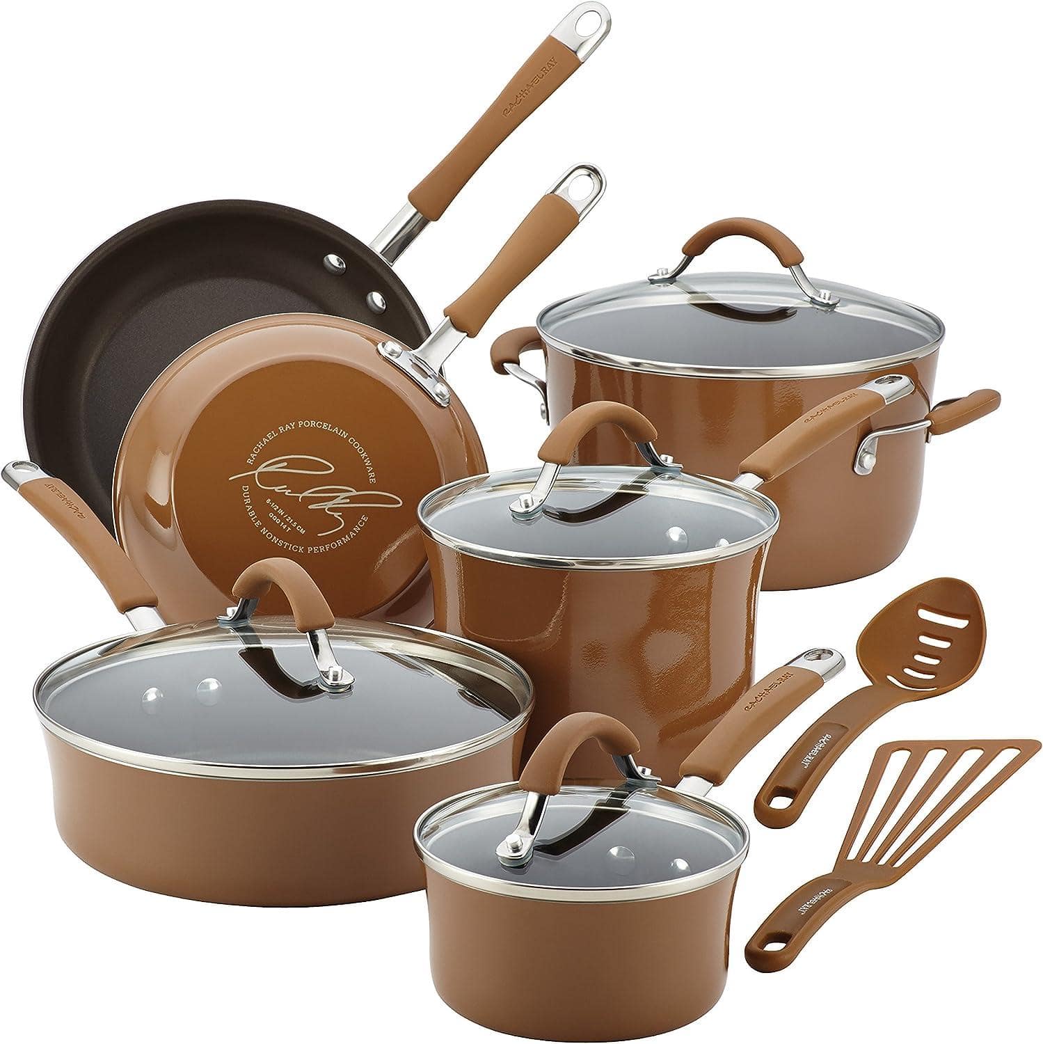 The Rachael Ray Cucina Nonstick Cookware set is a culinary dream! This 12-piece ensemble is a top-tier choice, blending functionality with style. An ideal Christmas Gifts for Girls who love to cook.