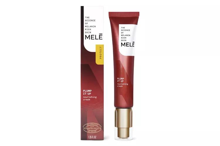 Mele Plump It Up Nourishing Facial Cream is my preferred lightweight option for melanin-rich skin, offering all-day oil control, imperfection correction, and refreshing hydration.