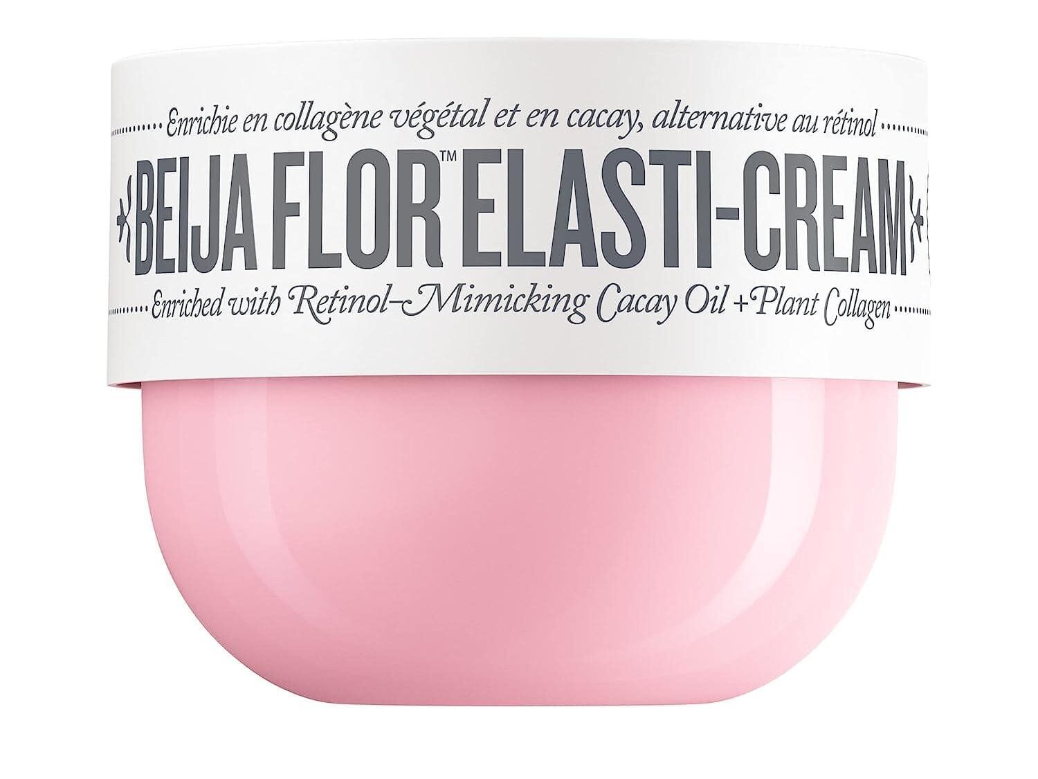 Sol de Janeiro's Beija Flor Elasti-Cream is my luxurious body treat. Packed with collagen, squalane, and cacao oil, it deeply moisturizes and enhances skin elasticity.
