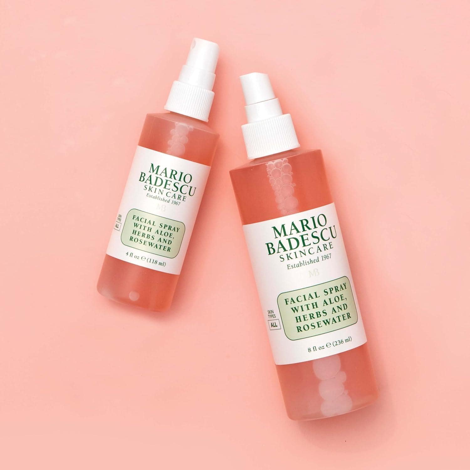 Nurture sensitive skin with a skincare brand's aloe and rosewater infusion, perfect for toning or refreshing makeup-an effortlessly gentle, non-irritating touch.