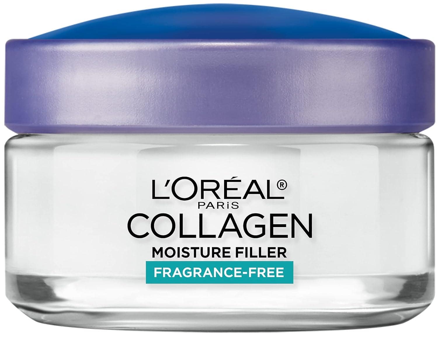 L'Oréal Collagen Moisture Filler, my go-to affordable drugstore choice. Fragrance-free, gentle on sensitive skin, blending collagen and shea butter for lightweight hydration.