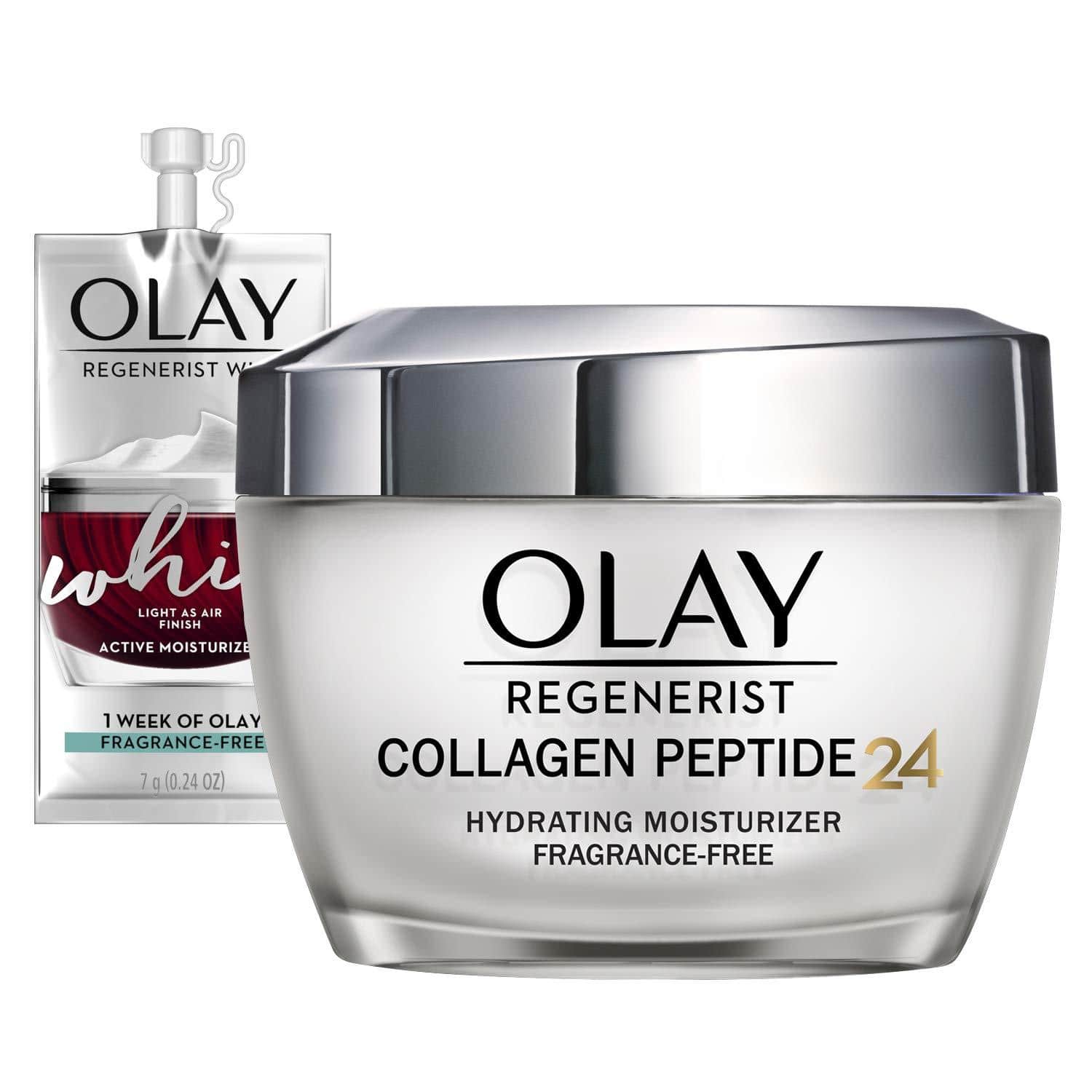 Olay Regenerist Collagen Peptide 24 Face Moisturizer amazed me-lightweight, balanced, and rich in collagen peptides. Achieve healthy, luminous skin with this collagen cream.