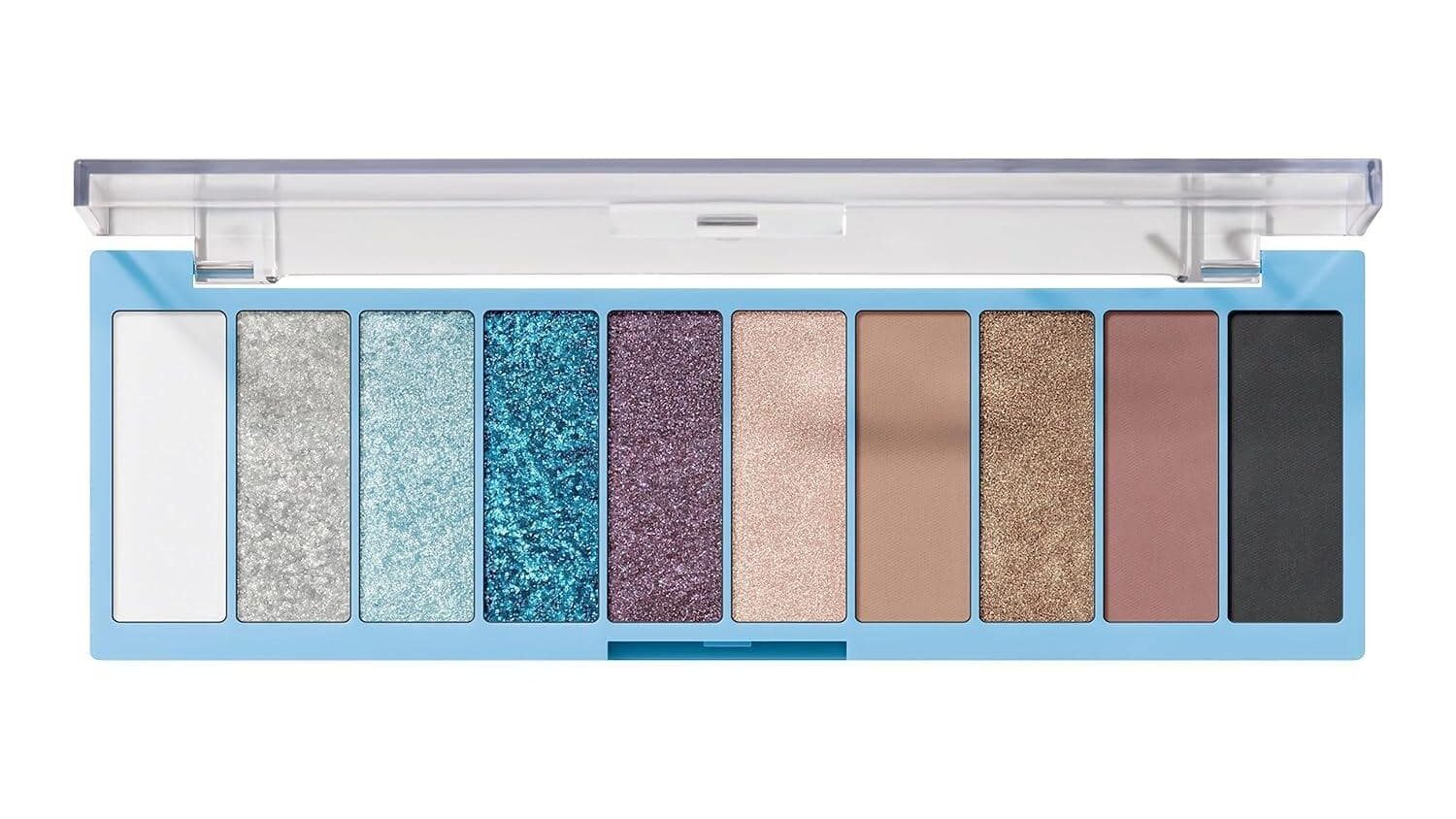 e.l.f. Perfect 10 Eyeshadow Palette! Priced at $12, this 10-color eye palette offers a kaleidoscope of blues and purples, encouraging creativity with its creamy, blendable formula. Eye-catching beauty at your fingertips!
